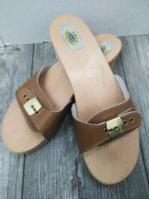 Dr. Scholl's оригинальный женщин CATALINA #953GG54 коричневый деревянный сандалии размер-10 М - Изображение 1 из 4