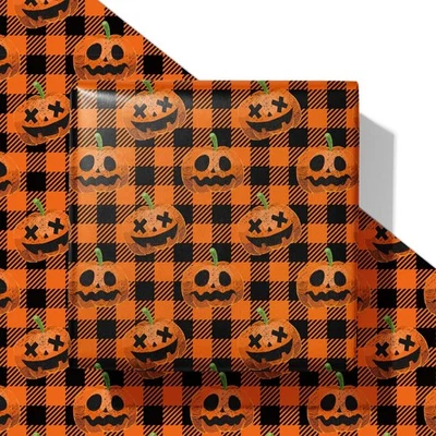 SaringSwoon Halloween 28x40 pulgadas, 4 hojas (30 pies cuadrados), naranja  Foto 1 de 4