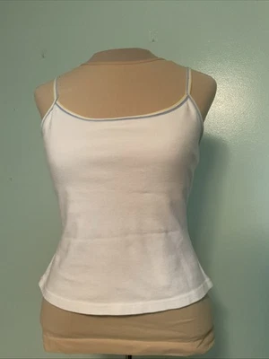 Camiseta sin mangas vintage años 90 Y2K Energie blanca corta con sujetador de estante talla L XL Foto 1 de 4