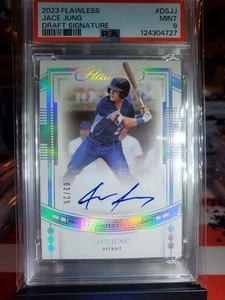 2023 FLAWLESS JACE JUNG DRAFT SIGNATURE /25 PSA9 - Picture 1 of 5