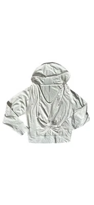 Top con capucha Fabletics blanco de gran tamaño "Sydney" nudo dobladillo mangas largas suave - mediano Foto 1 de 4
