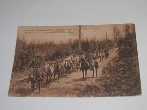 ABERDEEN WA - POSTKARTE 1907-1915 ÄRA - ENGINEERING PARTY PACK TRAIN - Bild 1 von 2