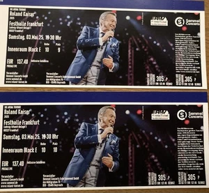 Roland Kaiser Konzert, 2 Tickets, 03.05.25, Frankfurt Festhalle - Bild 1 von 3