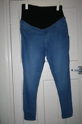 SIZE 14 MATERNITY DOROTHY PERKINS BLUE SKINNY JEANS WITH STRETCH  29" LEG - Image 1 of 4