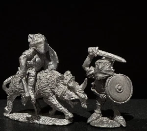 Citadel FTG Gnoll C12 Great Goblin Boar Rider w. Dismount Vintage Fantasy Metal - Picture 1 of 1