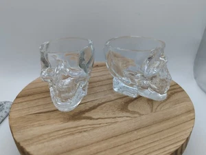Crystal Head Vodka Skull Shot Glasses - Set of 2 - 2" x 3" - Picture 1 of 5
