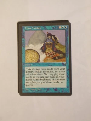 MISPRINT | MISCUT MTG Three Wishes - Magic The Gathering Visions Magic Gathering - Image 1 of 2