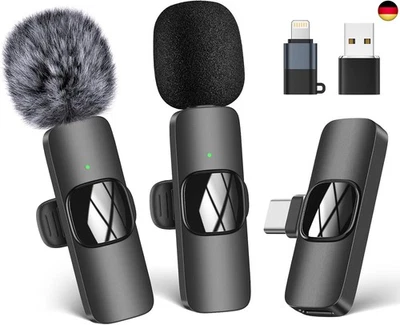 HMKCH Kabelloses Lavalier Mikrofon für Handy/iPhone/Computer, Wireless USB C  - Bild 1 von 4