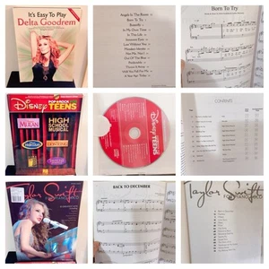 Lote a granel Taylor Swift, Delta Goodrem, Disney piano solo partituras cancioneros - Imagen 1 de 11