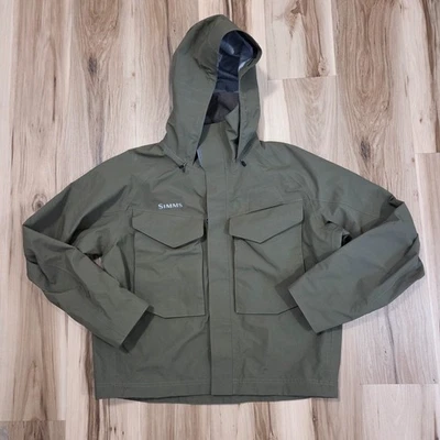 Куртка мужская Simms Guide Gore-Tex Wading зеленая для рыбалки большая на молнии - Изображение 1 из 4