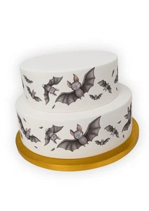 Cake Border Halloween Cute Bat Themed Edible Decor Icing Sheet Decoration - Picture 1 of 7