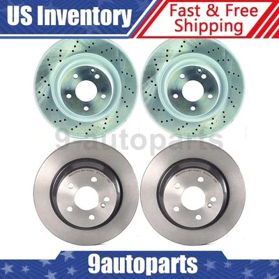 Rotores de freno de disco delanteros traseros Brembo OE para Mercedes-Benz E350 2007 2008 2009 Foto 1 de 4