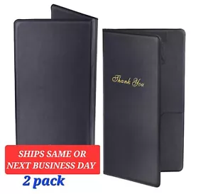 2X Guest Check Card Holder Presenter Pack Restaurant Server Bill Book Customer - Picture 1 of 3