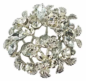 Clear Diamante/Rhinestone Brooch/Sash Pin (6cms) - AU Seller - Picture 1 of 1