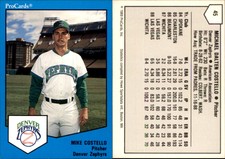 Mike Costello 1989 ProCards Triple A #45 Card *AutographDen*
