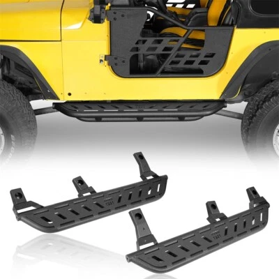 2 piezas de repuesto de estribos laterales de acero para Jeep Wrangler TJ 1997-2006 Foto 1 de 4