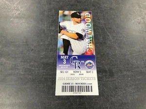 ROCKIES 2014 TICKET STUB 5/3/14 VS METS~Nolan Arenado 2ND CAREER GS - Picture 1 of 1