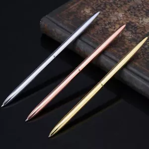 Metal Ballpoint Pen Slim Ball Pen For Business Writing Office School Supplies US - Picture 1 of 10