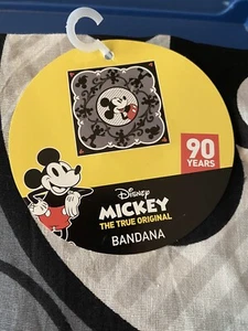 Disney Mickey Mouse Bandana schwarz-weiß NEU - Bild 1 von 4