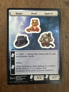 MTG Unfinity Sticker Sheet - Happy / Dead / Squirrel #008 Magic The Gathering - Picture 1 of 2