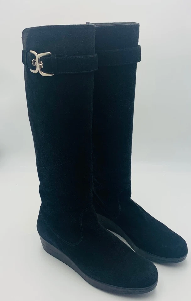 Botas negras de cuña de gamuza Stuart Weitzman - talla 9,5 Foto 1 de 4