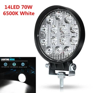4.5 Inch 14LED 70W 6500K Round Offroad LED Work Light Fog Driving Lamp Spotlight - Bild 1 von 11
