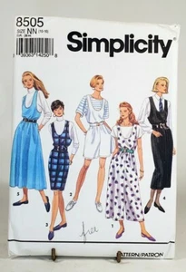 Pattern Misses Jumper Slim Split or Full Skirt L or S Size 10-16 Simplicity 8505 - Picture 1 of 2