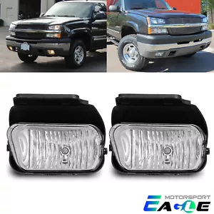For 2003-2007 Chevy Silverado Driving Front Fog Lights Bumper Lamps Pair+Bulb - Picture 1 of 4
