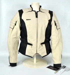 Pokerun Kimy Womens Textile Motorcycle Jacket Black/Cream XL Full Lining Padded - Bild 1 von 12