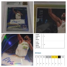 2019 Rookie & Stars Andrew Wiggins Prizm /25 Warriors BGS 9 Auto 10 Pop 1/1 Rare