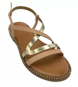 Griechische handgefertigte Sandalen Leder alter Stil Damen Gladiator anatomischer Riemen - Bild 1 von 7
