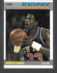 Patrick Ewing New York Knicks 1987-88 Fleer Basketball Card #37 (SET BREAK) (B)
