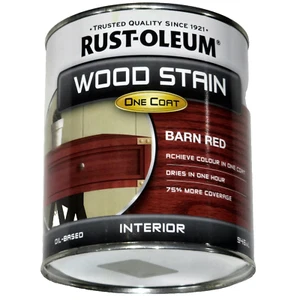 Rust-oleum Wood Stain One Coat Barn Red Dries One Hour Oil Based Interior Quart - Picture 1 of 1