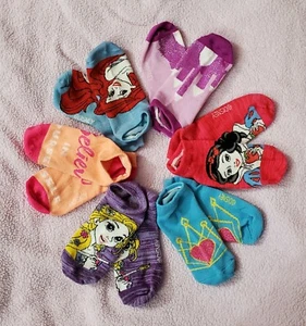 NEW Disney Princess Girls Socks No Show 6 Pair Medium - Picture 1 of 1