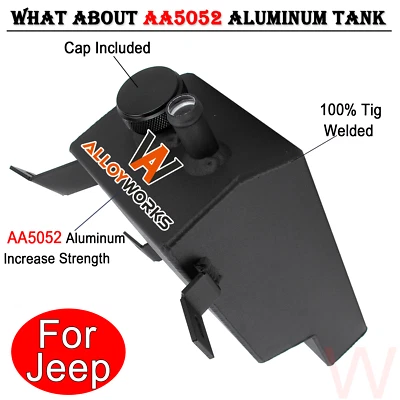 Aluminum Coolant Reservoir Overflow Tank For Jeep Wrangler CJ5 CJ7 CJ CJ8 YJ - Image 1 of 4