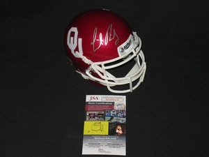 LINCOLN RILEY SIGNED OKLAHOMA OU SOONERS OU SCHUTT MINI HELMET JSA COA  - Picture 1 of 4