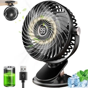 Tischventilator USB Clip Ventilator Grow Leise Klein 6000mAh Akku Ventilator DE - Bild 1 von 11