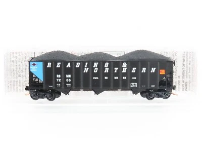 N Scale Micro-Trains MTL 108080 RBMN Reading & Northern 3-Bay Open Hopper #7286 - Image 1 of 4