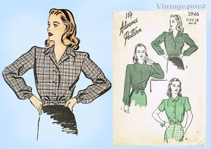 1940s Vintage Advance Sewing Pattern 3946 Misses WWII Battle Jacket Sz 30 Bust - Picture 1 of 7