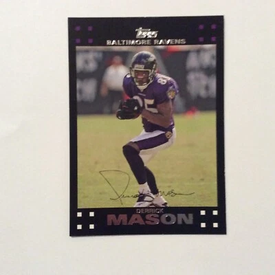 2007 Topps Football #120 Derrick Mason Baltimore Ravens - Image 1 of 2