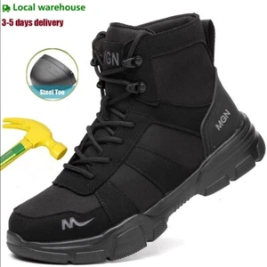 Stivali Uomo Impermeabili Mid Top Caviglia Leggeri Outdoor Trail Scarpe da Lavoro - Foto 1 di 20