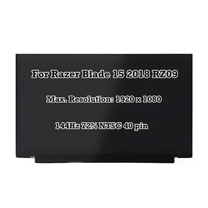 144Hz FHD IPS Display LED LCD Screen For Razer Blade 15 2018 RZ09-02386E92-R3U1 - Picture 1 of 4