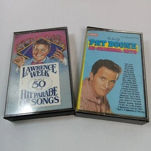 Vintage Easy Listening Cassette Tape Lot Lawrence Welk and Pat Boone Best of - Picture 1 of 4