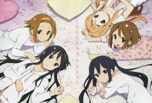 póster promo K-ON anime Hirasawa Yui Akiyama Mio Ritsu Tsumugi Nakano Azusa - Imagen 1 de 2