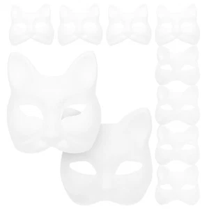 10 Stück Party Blanko Maske Tier Cosplay Zum Selbermachen Maske Unbemalt Blanko Maskerade Maske - Bild 1 von 12