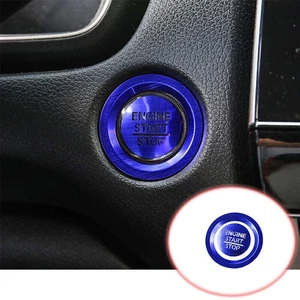 Cubierta de interruptor de arranque de un botón de aluminio azul apta para Honda CR-V 2017-2021 2x - Imagen 1 de 5