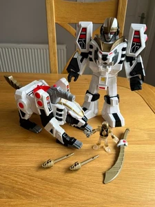 Power Rangers Imaginext White Ranger & Both Tigerzords 2xgold Missiles Rare Set - Bild 1 von 14