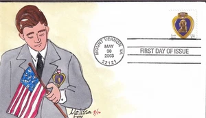 Purple Heart FDC, HP Melissa Fox, 3784 - Picture 1 of 1