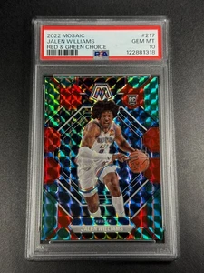 JALEN WILLIAMS 2022 PANINI MOSAIC 217 ROJO VERDE ELECCIÓN PRIZM ROOKIE RC PSA 10 - Imagen 1 de 6