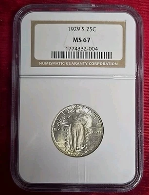 1929-S 25c. Standing Liberty Quarter NGC MS-67 - Image 1 of 4